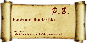 Puchner Bertolda névjegykártya
